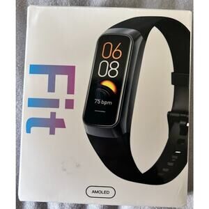 Smart Watch 1.1 AMOLED Fitness, Steps, Heart Rate, Sleep Tracker Bracelet BLACK